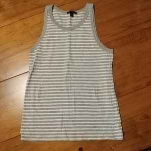 J Crew womens gray/white striped tank